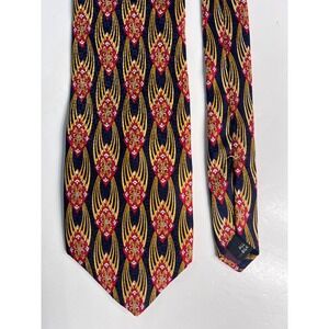 Tom James tie Silk Necktie Abstract Pattern Business Career 58"‎